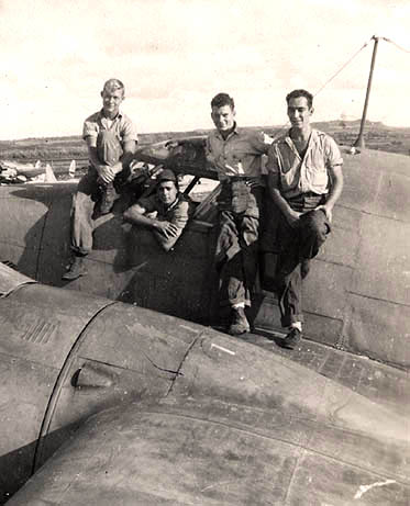 four men on a plane
